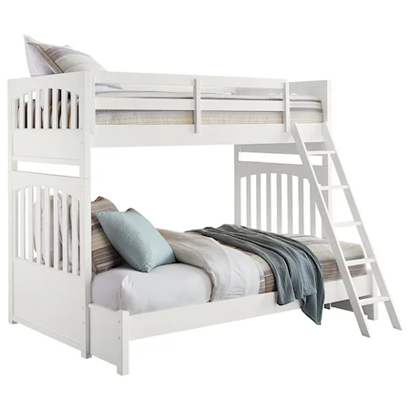 Twin-Over-Full Bunk Bed with Open Slat Design